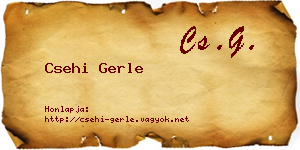 Csehi Gerle névjegykártya